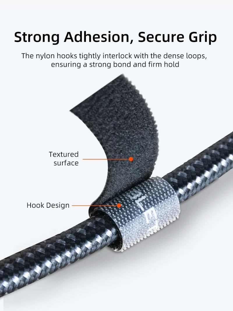 Tearable and Reusable Hook and Loop Cable Tie Roll 2M 5M