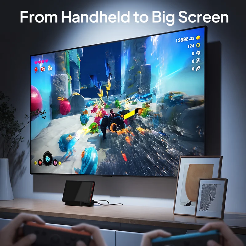 6-in-1 Foldable USB-C Gaming Dock for Switch 2 & Steam Deck