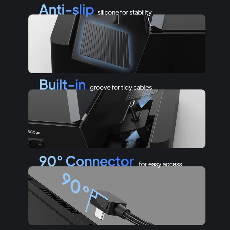 6-in-1 Foldable USB-C Gaming Dock for Switch 2 & Steam Deck