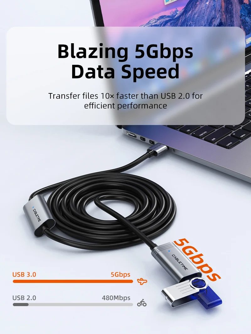 USB 3.0 Active Extension Cable Male to Female 5m 10m 15m 20m with Amplifier