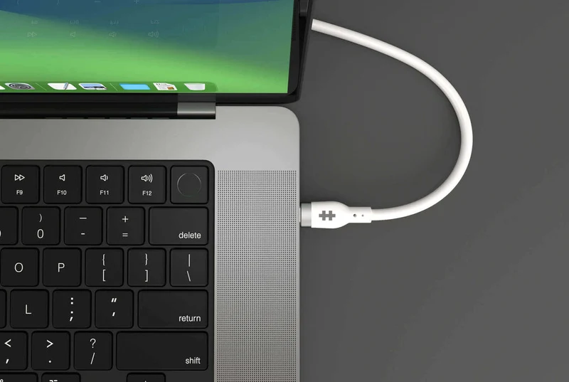 HyperJuice 240W Silicone USB-C to USB-C Cable (1M/3Ft) - Blanc