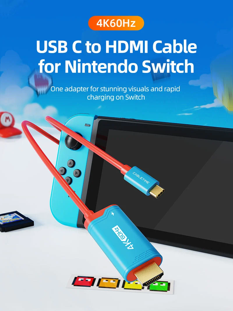 Nintendo Switch 2 TV Gaming Accessories Bundle – HDMI Dock Cable & Capture Card Kit