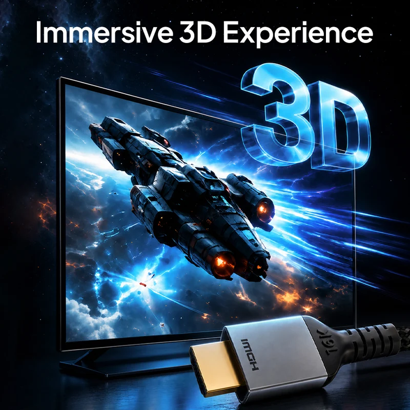 16K HDMI 2.2 Cable 96Gbps, 8K@240Hz & 4K@480Hz