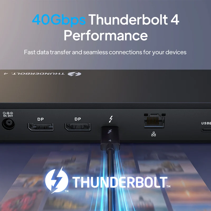 Thunderbolt 4 Dock with Dual 4K60 Display & 96W Charging