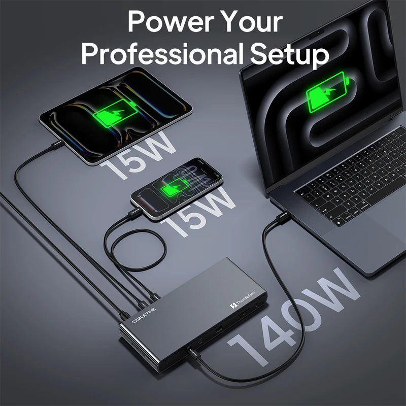 11-in-1 Thunderbolt 5 Dock with 140W Charging