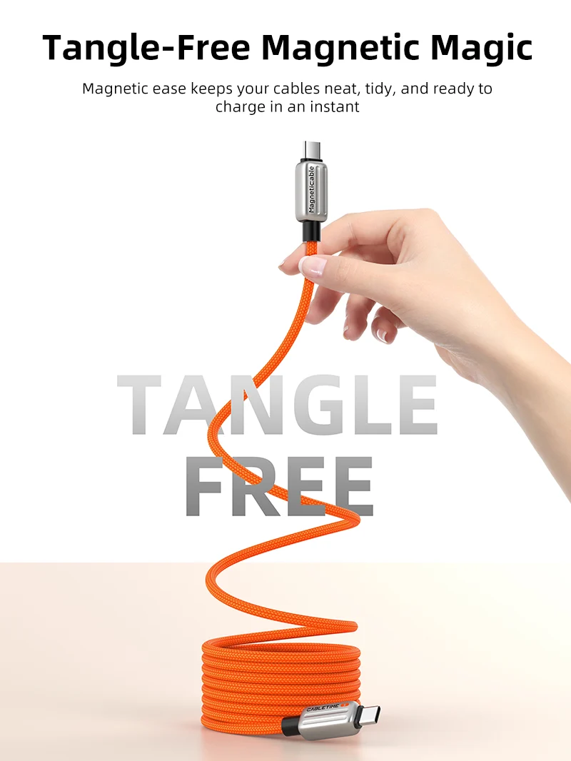240w Magnetic USB Type-C Fast Charge Cable 1m 2m for iPhone 17 16 15 Pro Plus Max