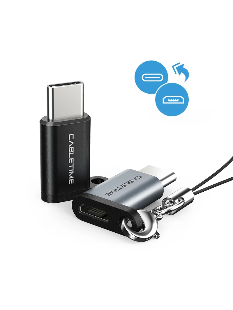 USB-C to Micro USB 2.0 Adapter OTG 480Mbps Fast Charge