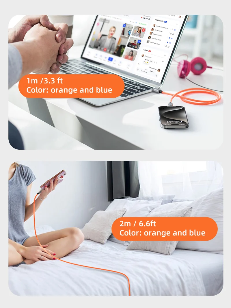 Fast 240W USB-C Charge Cable 2M for iPhone 17/16/15 Pro Max