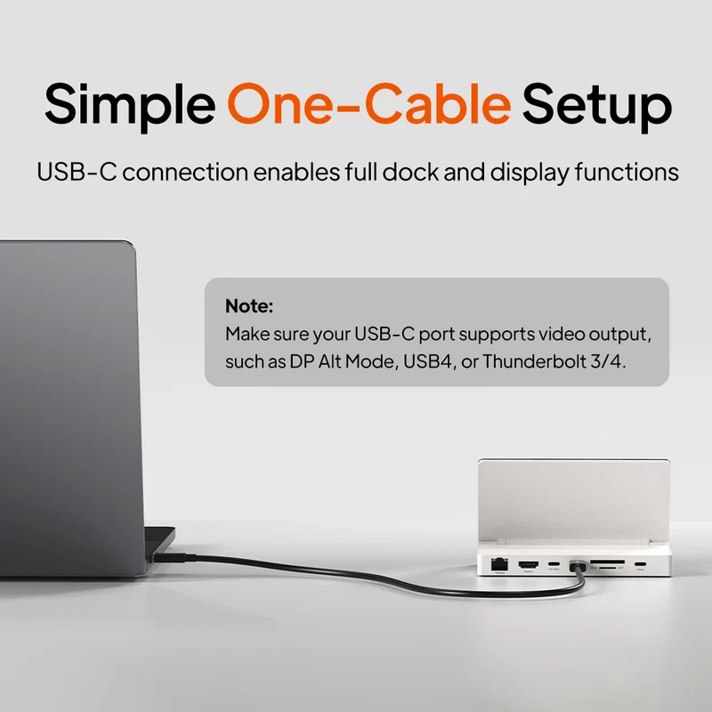 8-in-1 USB-C Docking Station with 5.5" Built-in Display