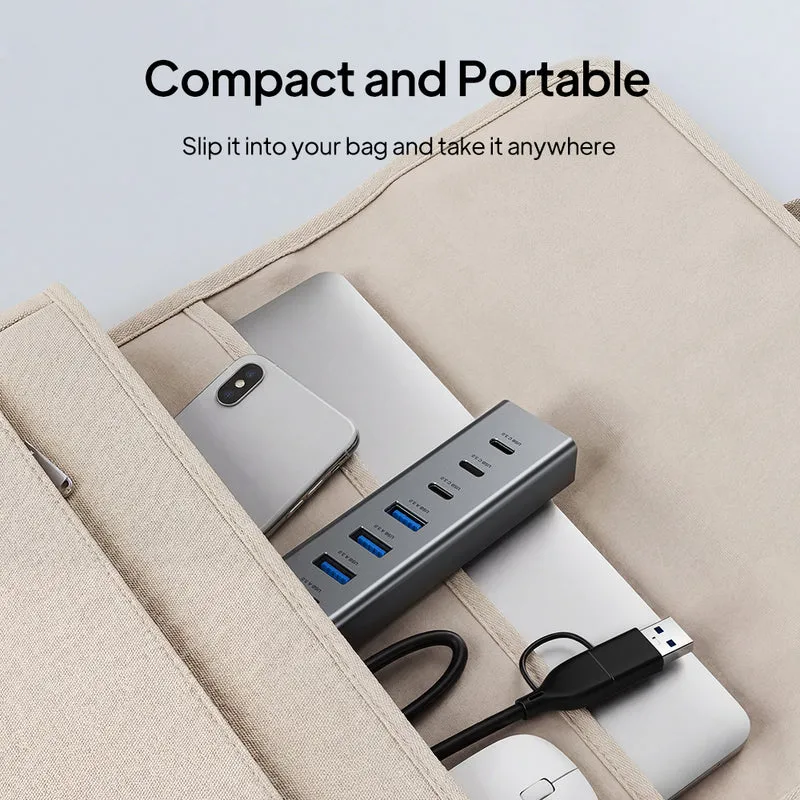 7-in-1 USB 3.0 Hub for Laptop, MacBook, PC and Tablet