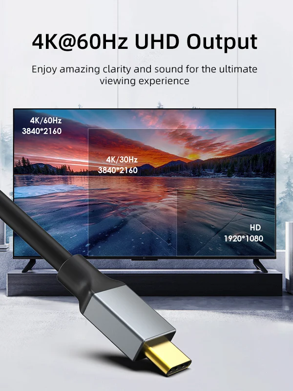 USB Type C Male To HDMI Female Adapter