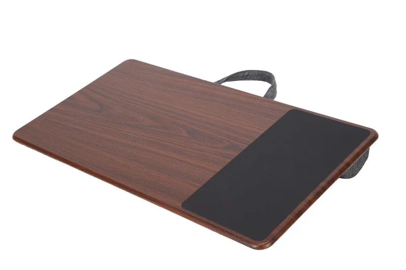 Bureau polyvalent pour ordinateur portable avec tapis de souris 15,6" (noir/marron)