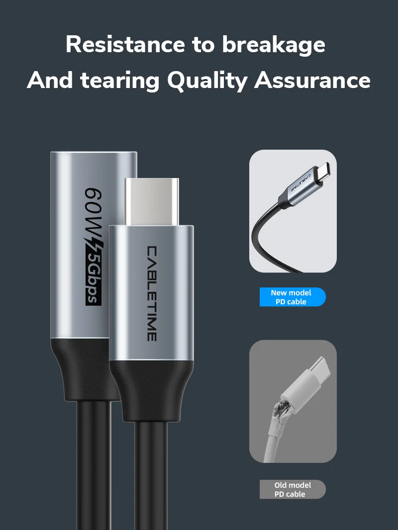 USB 3.0 Type C Male to Female Extension Cable for Hub