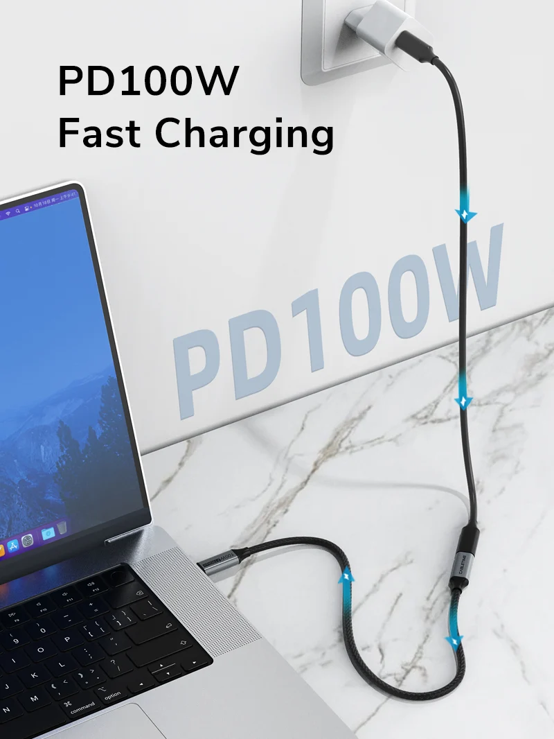 100w 3.1 Gen 2 USB-C Male to USB-C Female Extension Cable for Docking Station