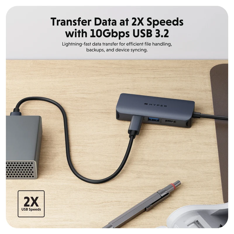 Hub USB-C à 4 ports HyperDrive Next