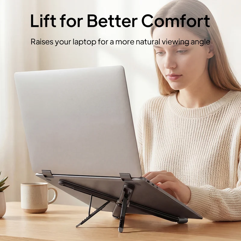 X Foldable Laptop Stand – Portable Adjustable Laptop Riser for 10–17.3" Devices