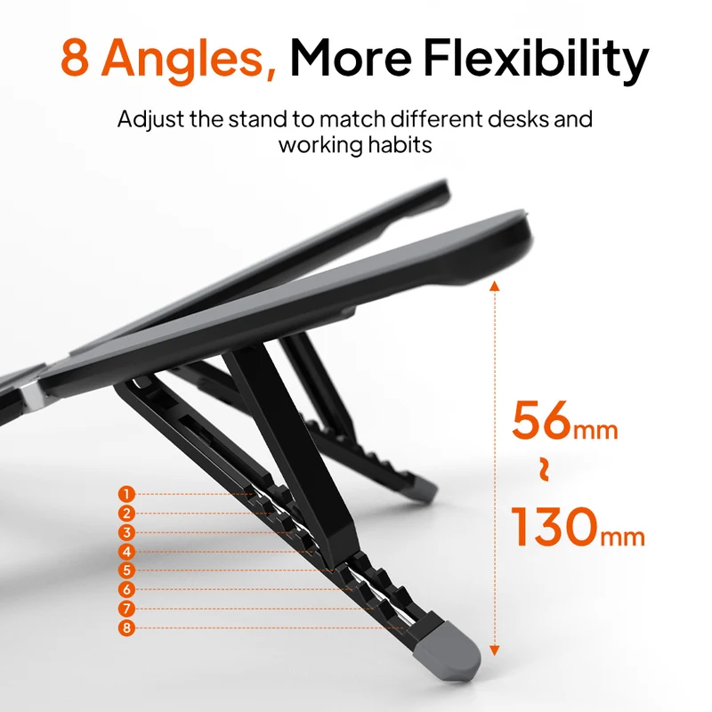 X Foldable Laptop Stand – Portable Adjustable Laptop Riser for 10–17.3" Devices