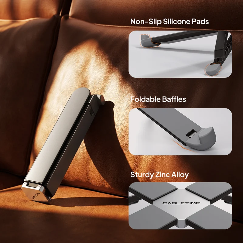 X Foldable Laptop Stand – Portable Adjustable Laptop Riser for 10–17.3" Devices