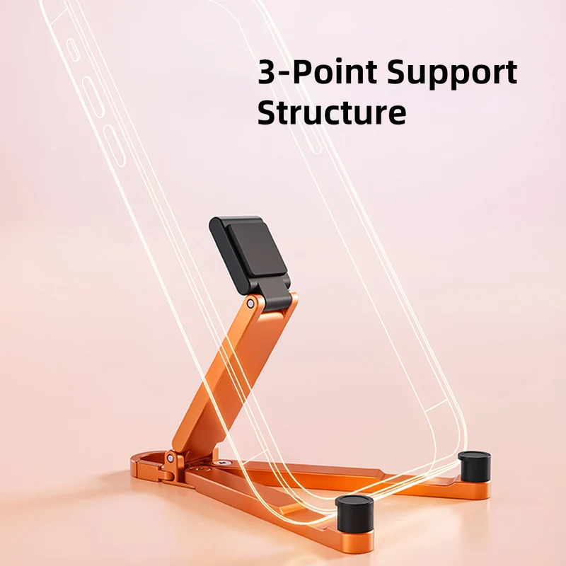 Foldable Keychain Phone Stand, Mini Aluminum Phone Holder for Travel