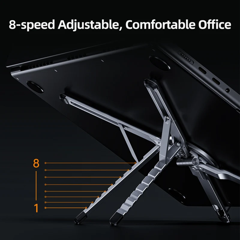 3-in-1 Magnetic Phone, Tablet & Laptop Stand with 8-Level Adjustment
