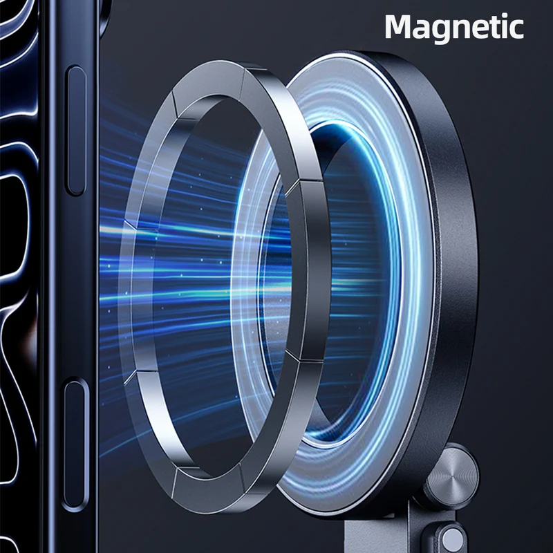 Foldable Magnetic Phone Tablet Tripod Stand with Carabiner
