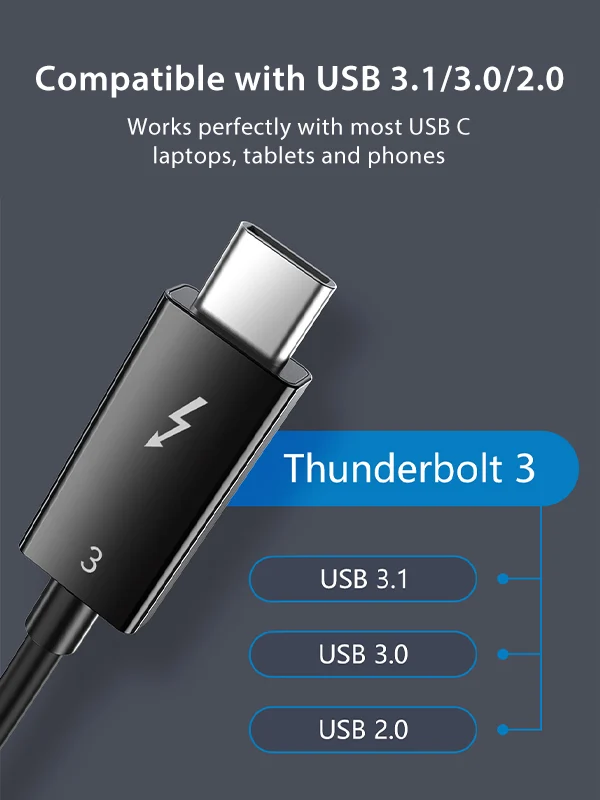 Thunderbolt 3 USB C Cable