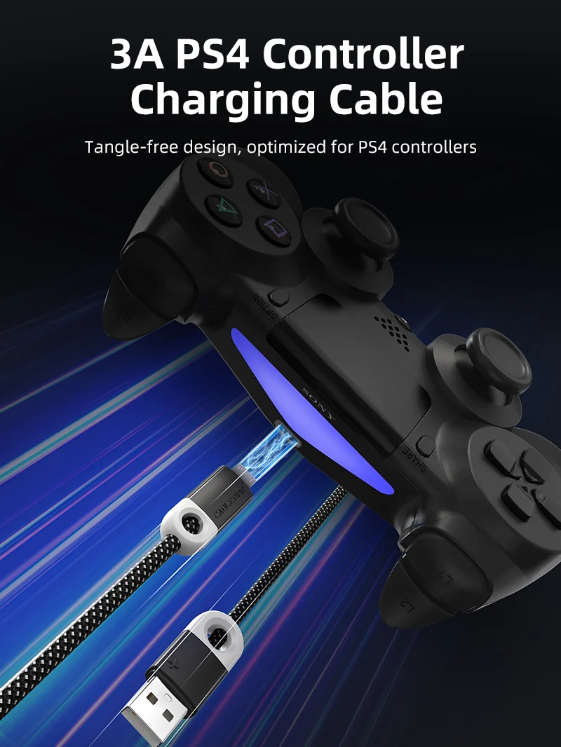 PS4 Controller Charger Cable Micro USB Charging Cable for Samsung Galaxy S7 Edge S6 S5