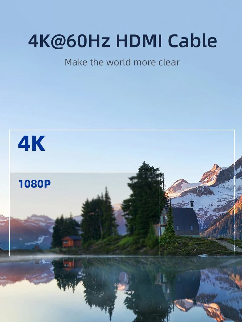 Thin 4K 2.0 HDMI Cord for PS4 TV Projector