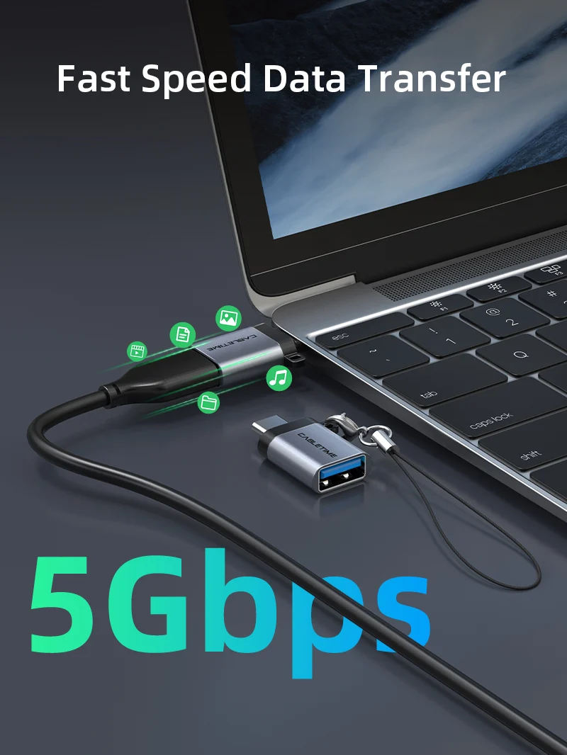 USB Type C Male to USB 3.0 Female OTG Adapter