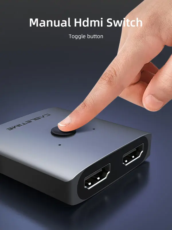 Bi-Directional 4K 60Hz HDMI 2.0 Switch 1 in 2 Out 2 in 1
