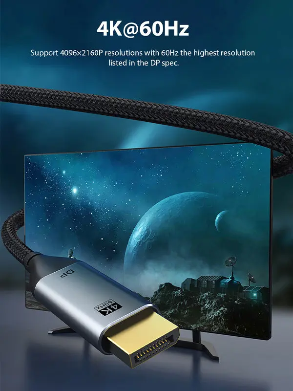 USB C to DisplayPort 1.2 Cable 4K 60Hz
