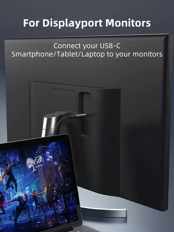 USB C to DisplayPort 1.2 Cable 4K 60Hz