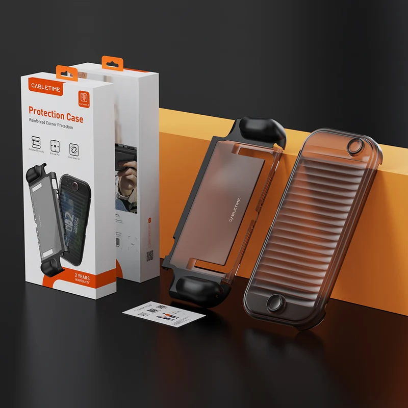 Dockable Protective Case for Nintendo Switch 2 with Ergonomic Grip