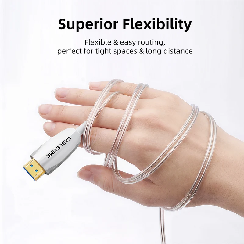 Ultra Thin Slim 8K AOC HDMI 2.1 Active Optical Cable 48 Gbps, HDR10+, 4K240Hz