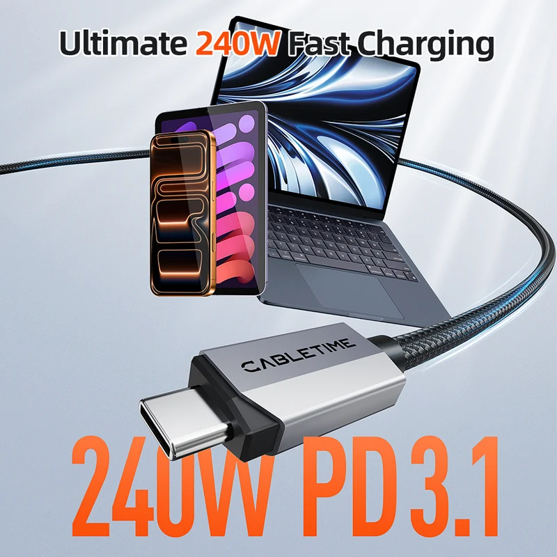 USB4 V2.0 Cable (80Gbps, 240W, 8K) - Full Function USB-C