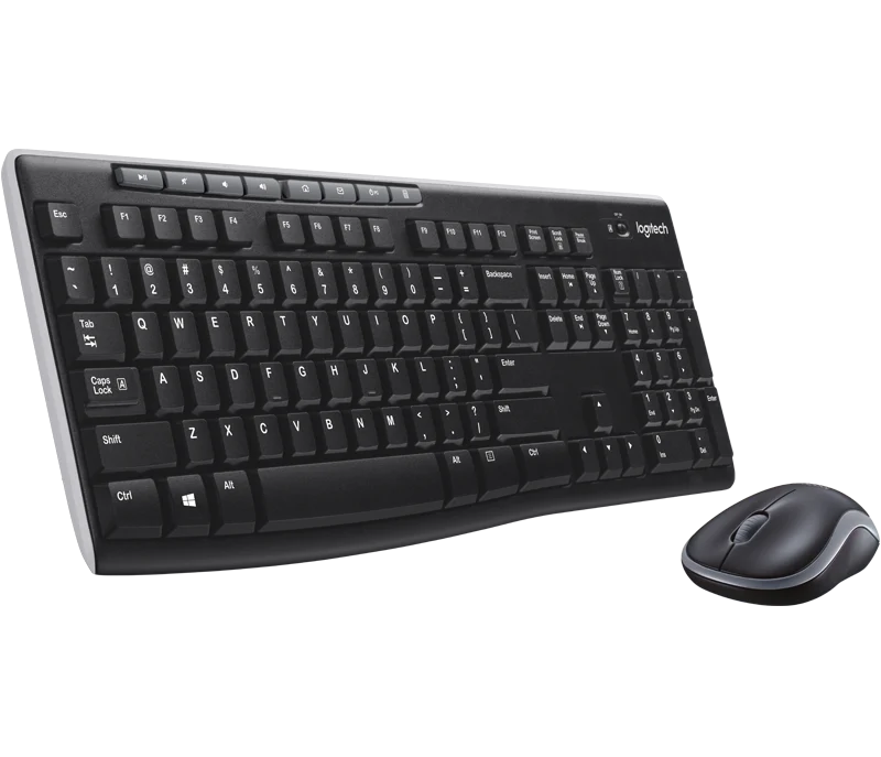 Logitech MK270 Wireless Keyboard & Mouse Combo Black 10M Range Reliable Long Battery Life 3 Year Manufacturers Warranty