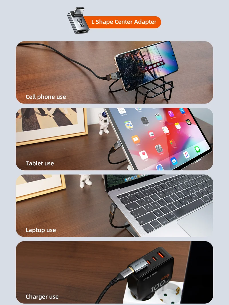 USB4 USB C OTG Adapter 240W 40Gbp 8K