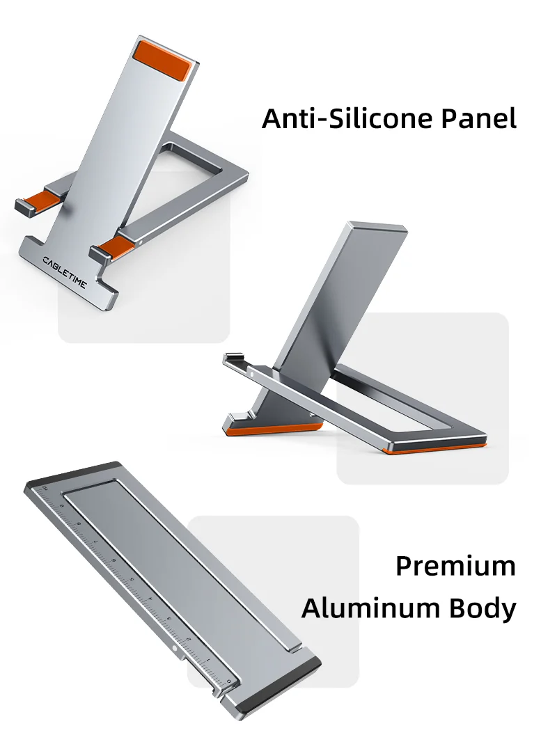 Aluminum Folding Mobile Phone Holder Stand for Desk