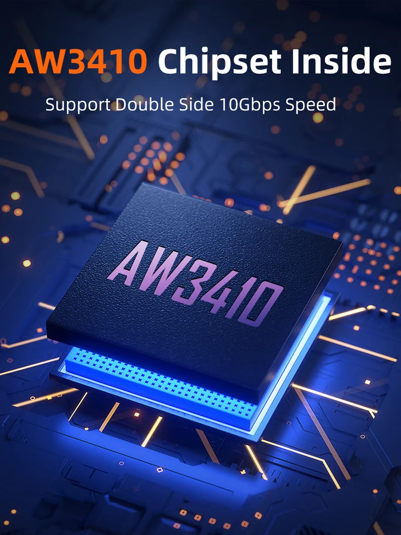 10Gbps USB 3.2 Gen 2 Type A to Type C Adapter