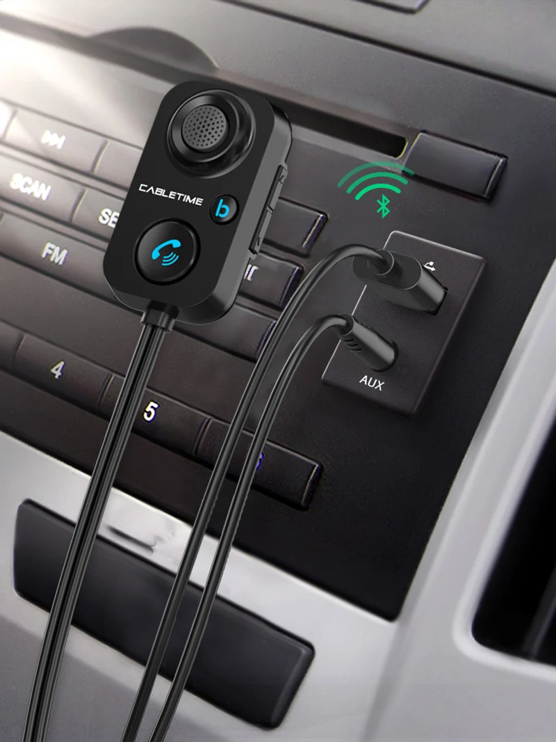 In Car 5.1 Bluetooth Audio Receiver Aux 3.5 Mm With Microphone