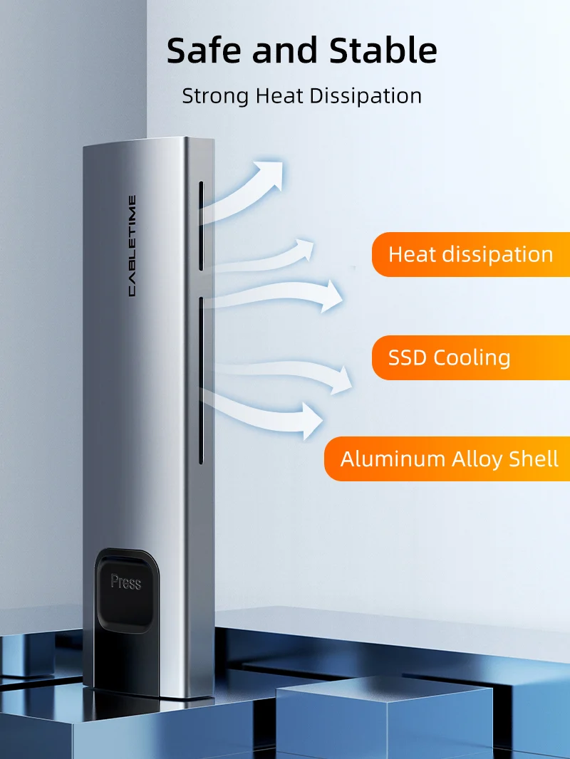 USB 3.0 Gen1 Type-c to M.2 SATA SSD Enclosure