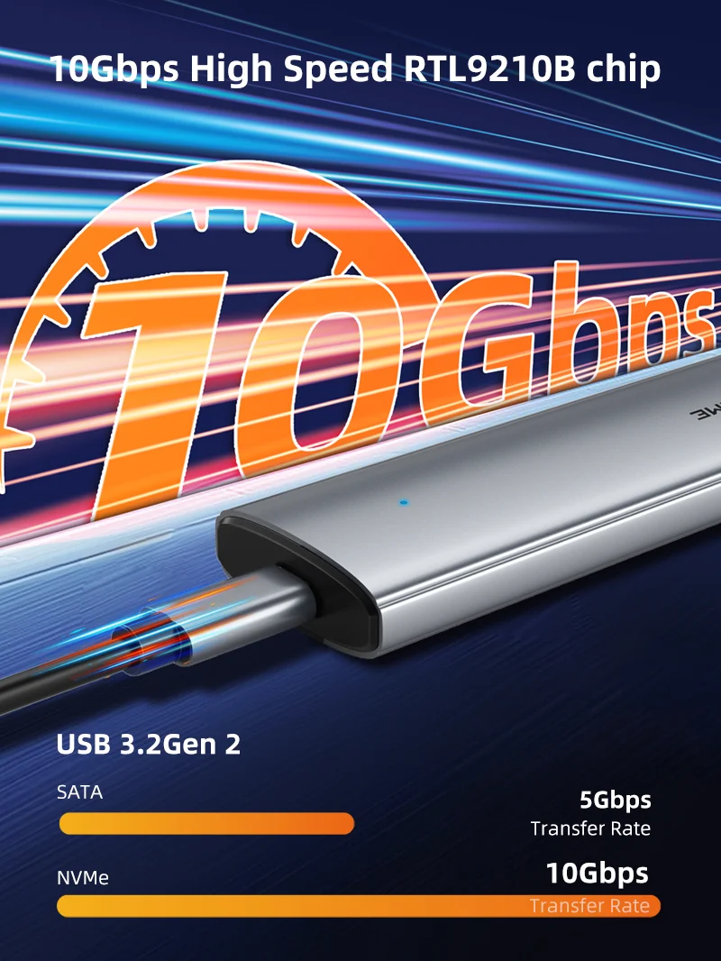USB 3.1 Type-C To NVME M.2 SSD PCIE Enclosure