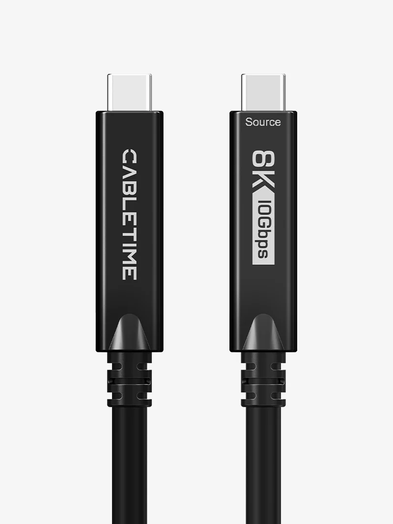 Long USB C Active Optical Cable AOC 60W 10GbpsG 8K60hz Video 5m 10m 15m