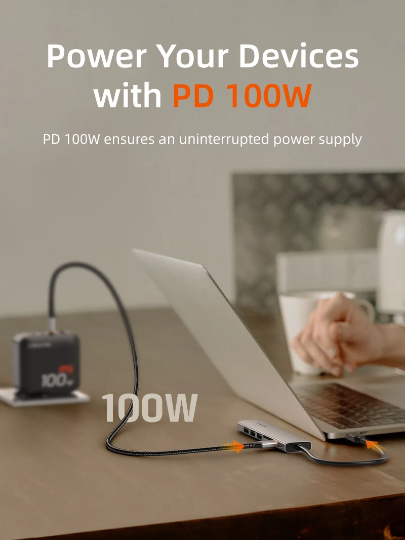 Ultra Slim Aluminum Multiport 7 IN 1 USB-C Hub for Macbook Pro
