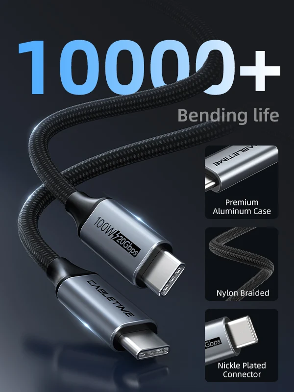 USB 3.2 Gen 2 Type C To USB Type C Cable 5m