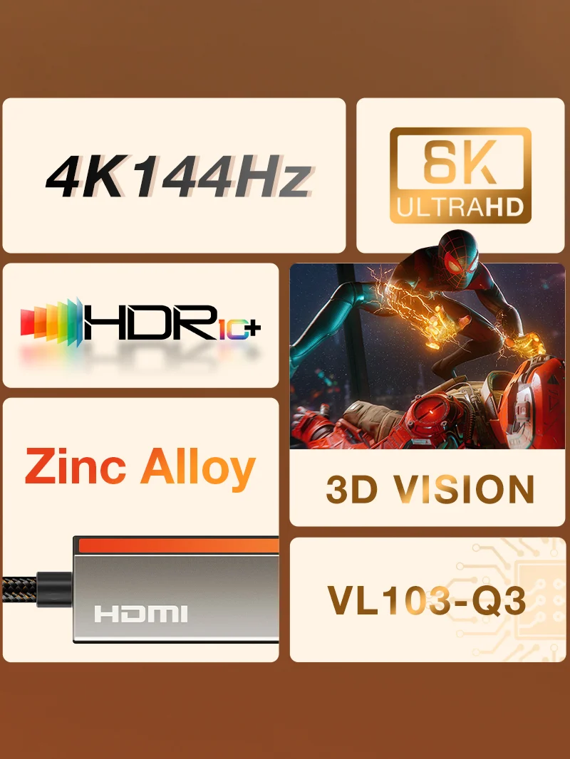 8K USB-C to DisplayPort 1.4 Adapter 4K 144Hz 2K 240Hz