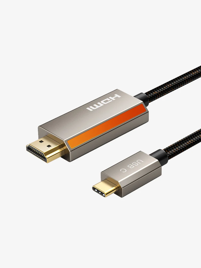 Zinc Alloy USB C Male to HDMI Male 8K Cable Cord 4K 120Hz for MacBook Pro