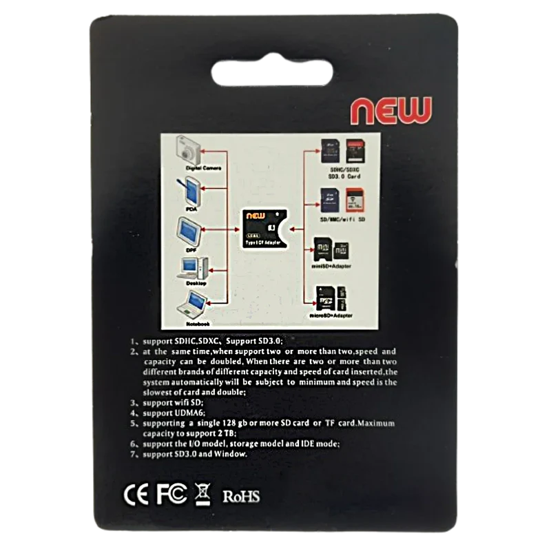 Adaptateur de carte Micro SD TF vers carte CompactFlash CF