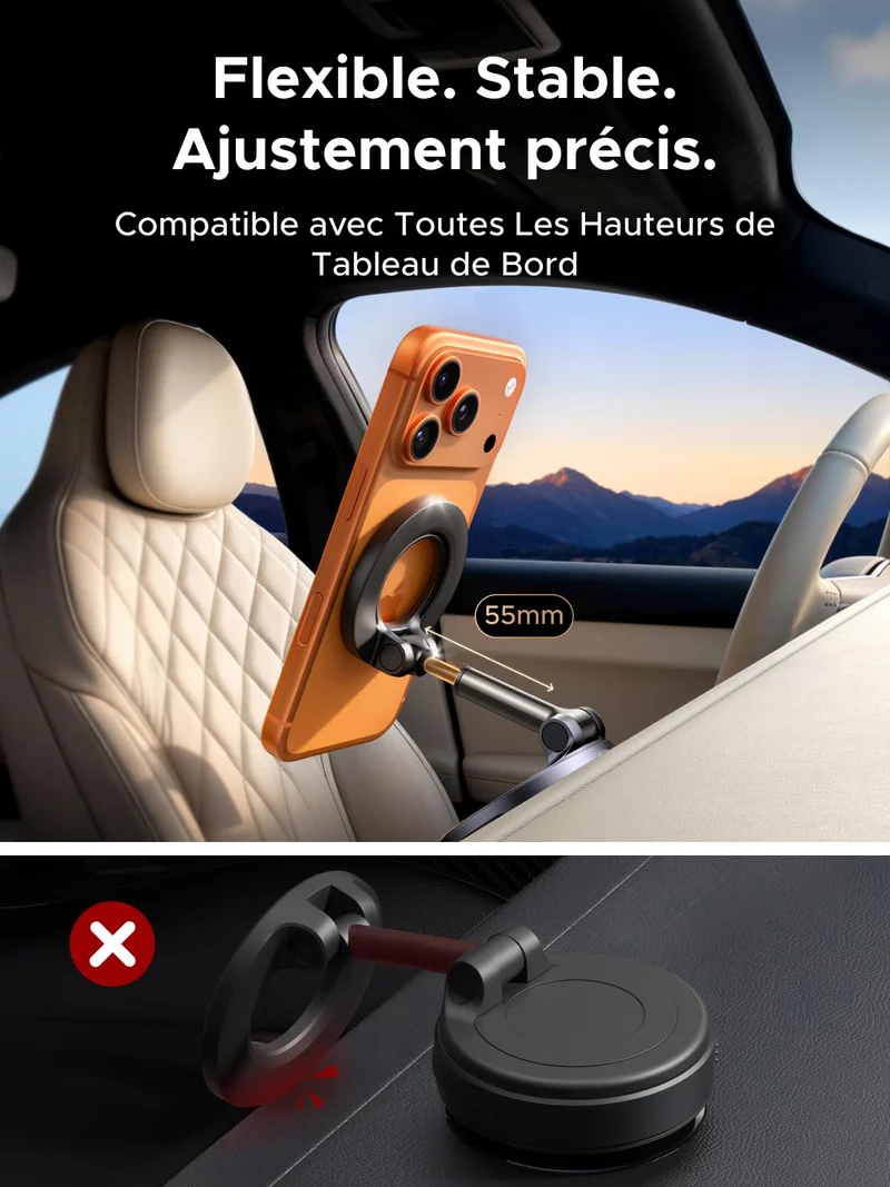 UGREEN Support Téléphone Voiture pour MagSafe Porte Téléphone Voiture