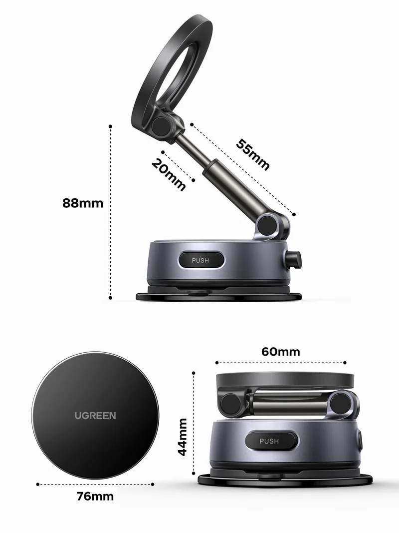 UGREEN Support Téléphone Voiture pour MagSafe Porte Téléphone Voiture